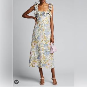 Zimmermann Super Eight Frilled Midi - Blue Meadow 1 (US 4)